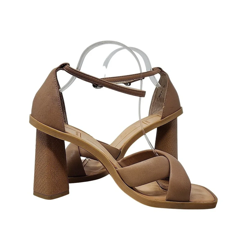 Dolce Vita Tan Strappy Block Heel Sandals
